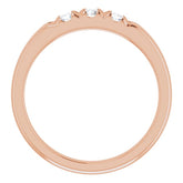 14K Rose 1/3 CTW Lab-Grown Diamond Anniversary Band
